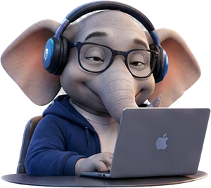 Fanti trabajando en una laptop